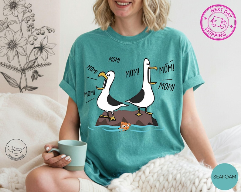 Comfort Colors® Disney Seagulls Mom Shirt, Disney Finding Nemo Seagulls, Disney Mom Shirt, Mother's Day Gift, Disney Mothers Day T-Shirt