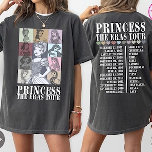 Comfort Colors® Princess Era Tour Shirt, Disney Princess Tour Tee, Disney Princess Characters Shirt, Disney Girl Trip Shirt, Disneyland Tee