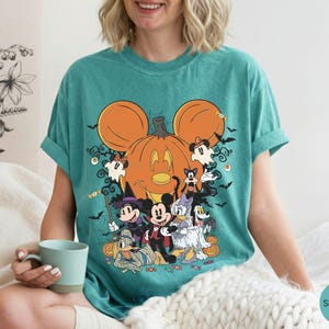 Comfort Colors® Mickey Friends Halloween Pumpkin Shirt, Spooky Season Trick or Treat Tee image 11