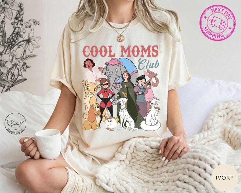 Comfort Colors® Retro Disney Cool Mom Clubs Shirt, Funny Mom Outfit, Disney Moms Shirt, Best Mom Ever Tee, Mothers Day Gifts