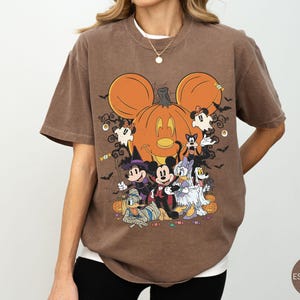 Comfort Colors® Mickey Friends Halloween Pumpkin Shirt, Spooky Season Trick or Treat Tee image 4