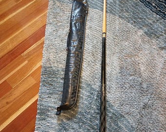 Taco de billar de madera vintage de 19 onzas