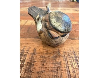 Clay Sculpture  Tremar UK Bird Folk Art Figurine Handmade MCM 2”
