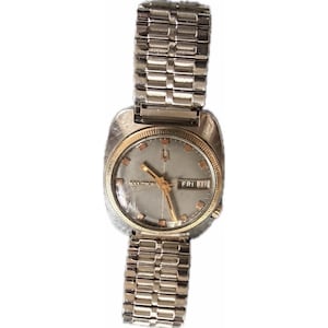 Vintage Bulova Accutron Gold Plated Tuning Fork Day Date Men's  Watch