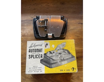 Vintage Hollywood Automat Splicer in Original Box 8mm & 16mm Film Reel Splicer