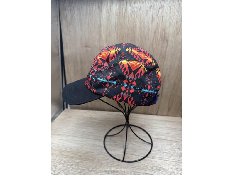 90's Pendleton Strapback Hat 5 Panel Aztec Pattern Limited Edition Made In USA image 4