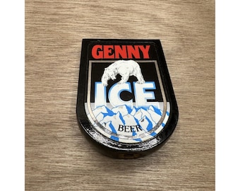 Vintage Genny Ice Beer Isbjörn Trätapphandtag Topper