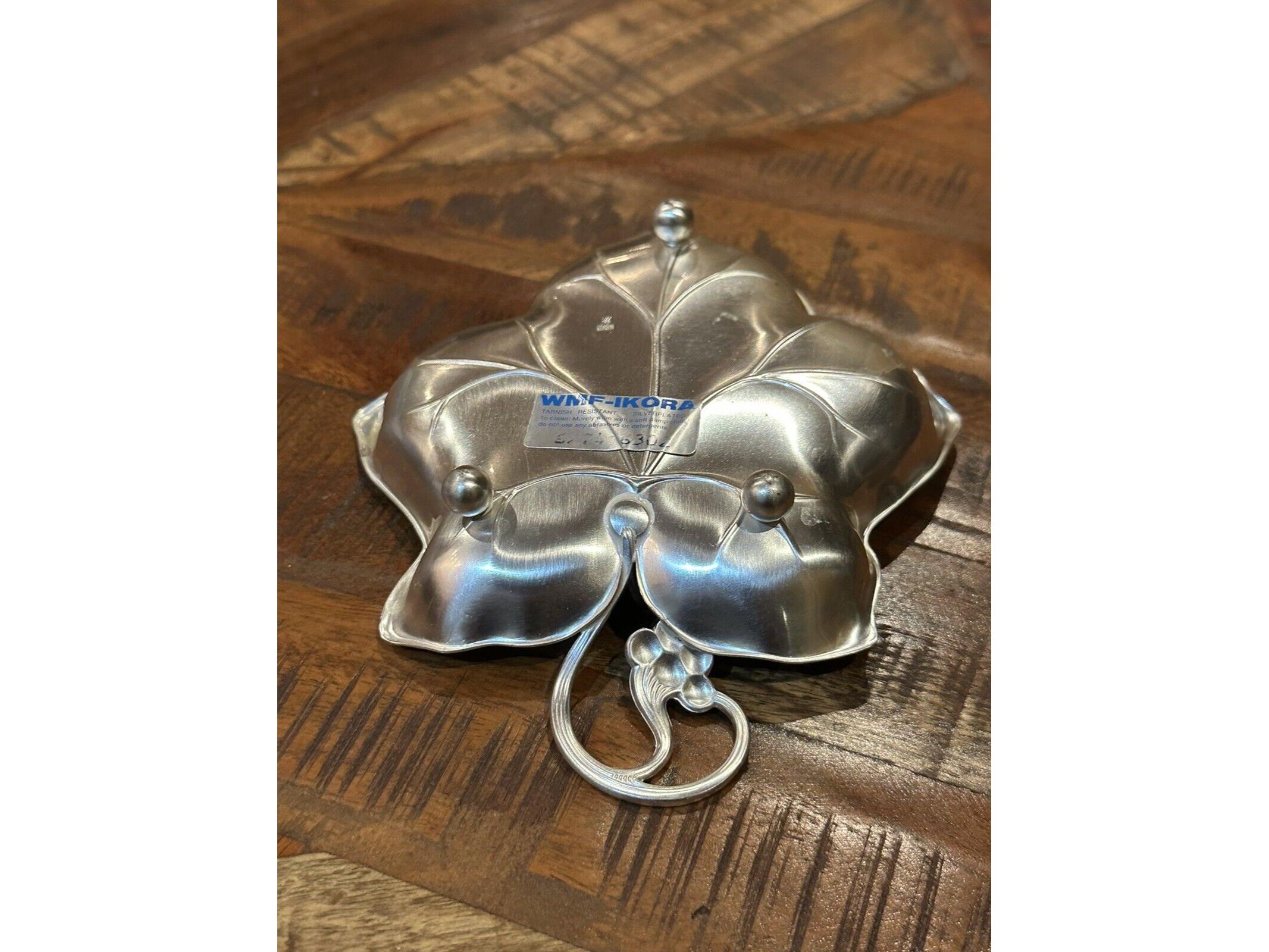 EP Brass Germany WMF IKORA Grape Leaf Candy Dish Silver Plated 6 1