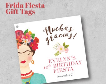 Frida Kahlo Printable Party Tags / Cinco de Mayo Printable Party Tags