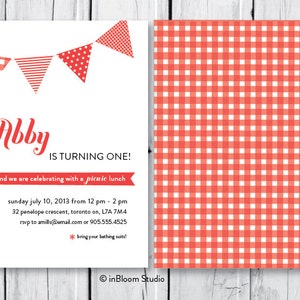 Picnic Party Invitation / Printable Birthday Party Invitation