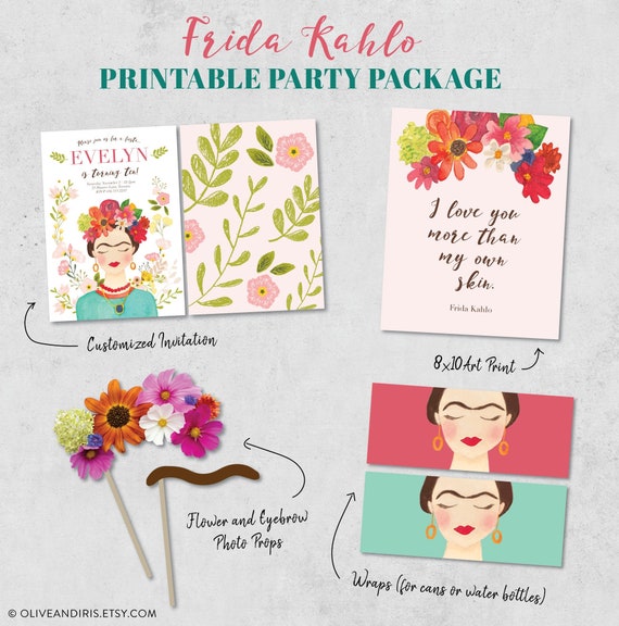 Frida Kahlo Printable Party Package / Cinco De Mayo Printable | Etsy