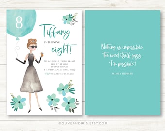 Breakfast at Tiffany's Party Invitation / Printable Birthday Party Invitation