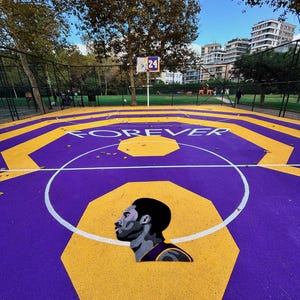 Handmade Kobe Bryant Rug - Black Mamba - Iconic Basketball Decor for Lakers Fans