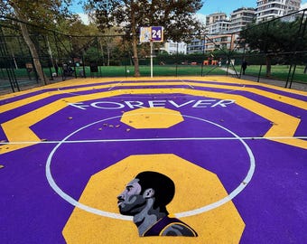 Handmade Kobe Bryant Rug - Black Mamba - Iconic Basketball Decor for Lakers Fans