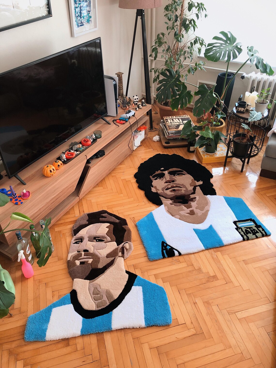 Handmade Lionel Messi Rug – Football Legend Tufted Rug, Acrylic Wall ...