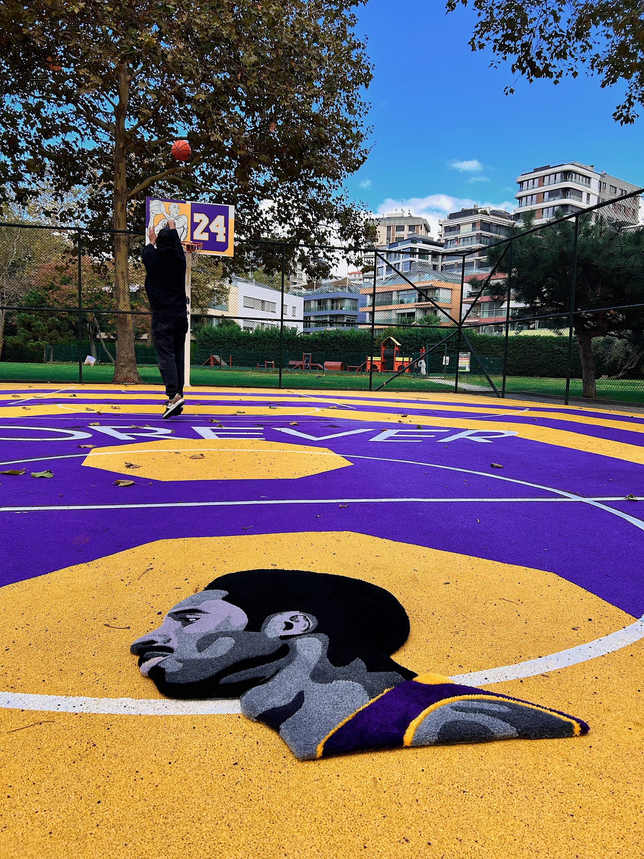Kobe Rug Handmade Kobe Bryant Rug - Black Mamba - Iconic Basketball Decor for ...
