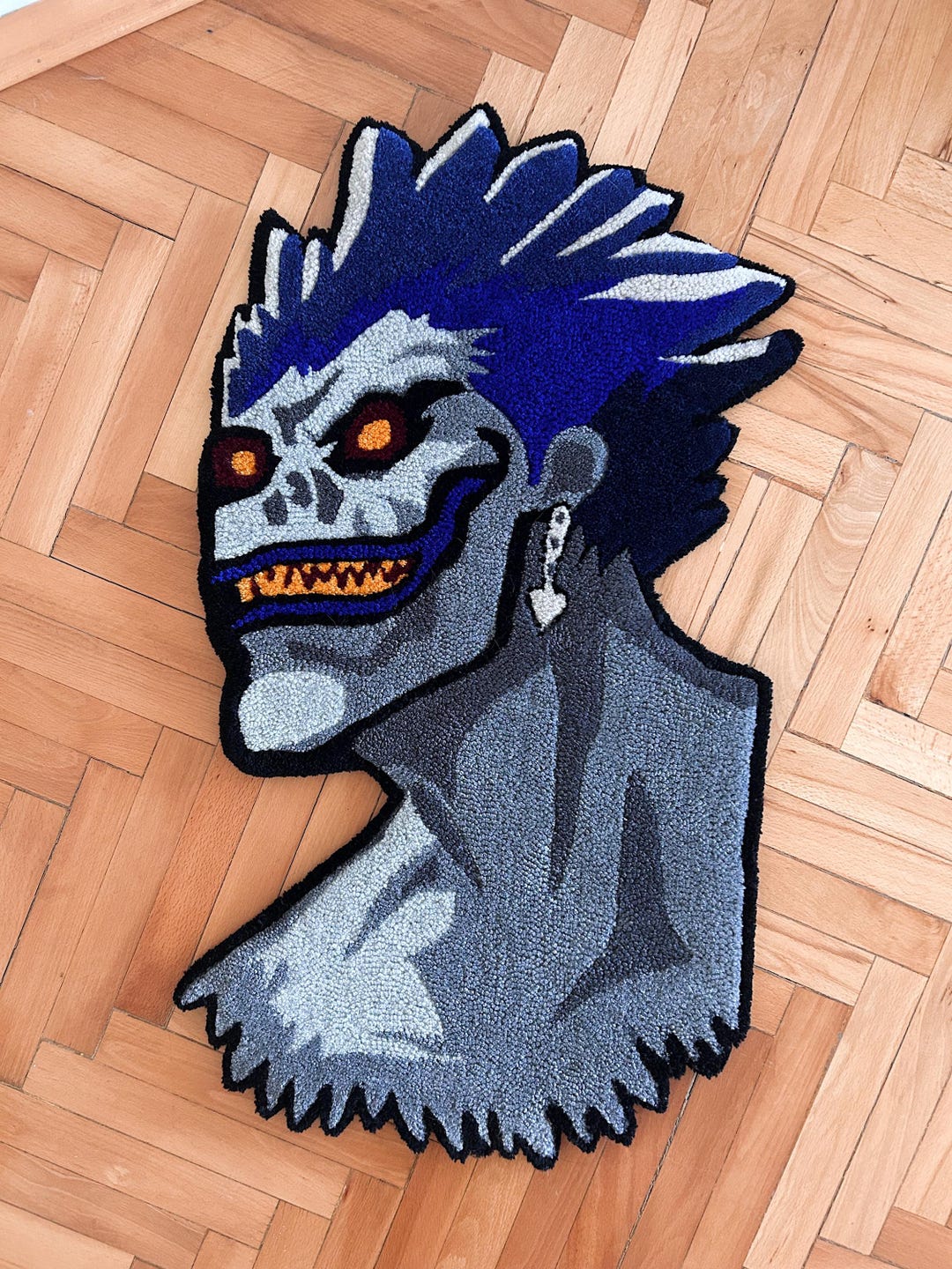 Death Note Rug Handmade Ryuk Rug - Death Note Anime Decor - Custom Tufted Rug for ...