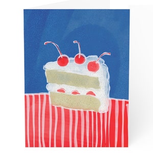 Carte de gâteau de joyeux anniversaire