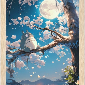 Totoro Fanart, Lichtmalerei, Kunstwerk, Tischlampe, leuchtend im Dunkeln, Wandkunst, Lichtbild
