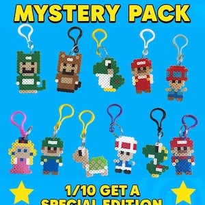Mario Perler Keychain Mystery Pack – Handmade Nintendo-Inspired Fun!