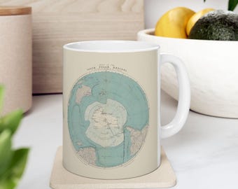 Antarctica Map Ceramic Mug: Scottish Expedition Design