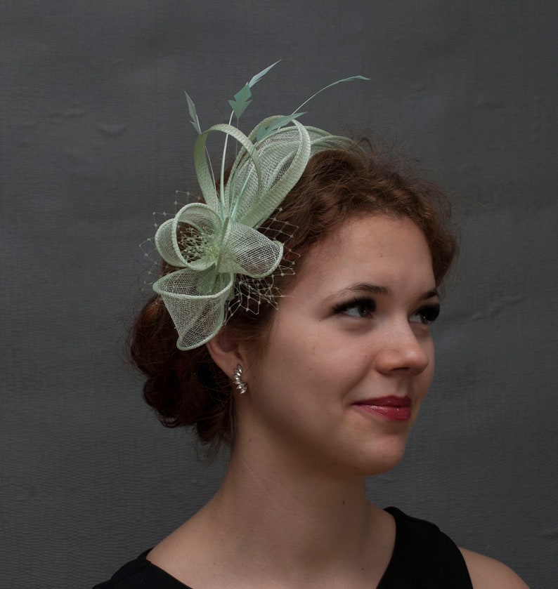 Light Green Fascinator.green Fascinator. Made to Order. Etsy