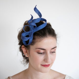 Blue minimalist fascinator. Royal blue fascinator. image 7