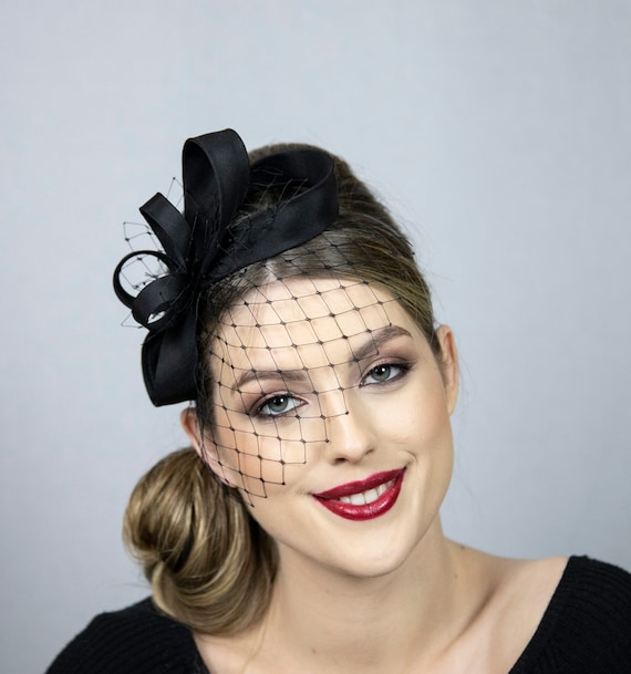 black headpiece for funeral