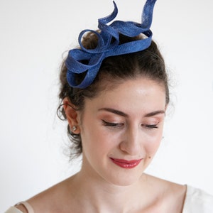 Blue minimalist fascinator. Royal blue fascinator. image 8