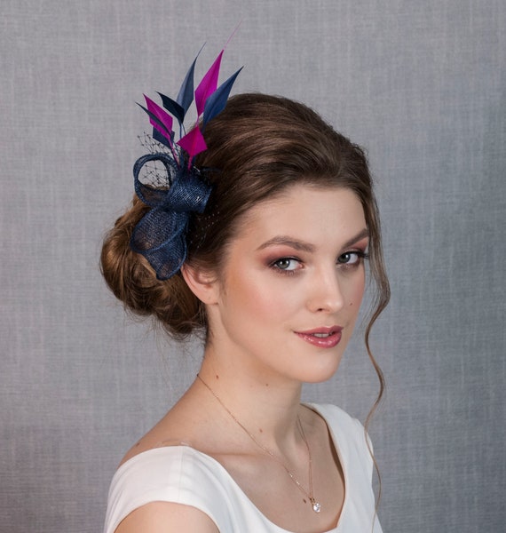 Navy Blue and Hot Pink Wedding 