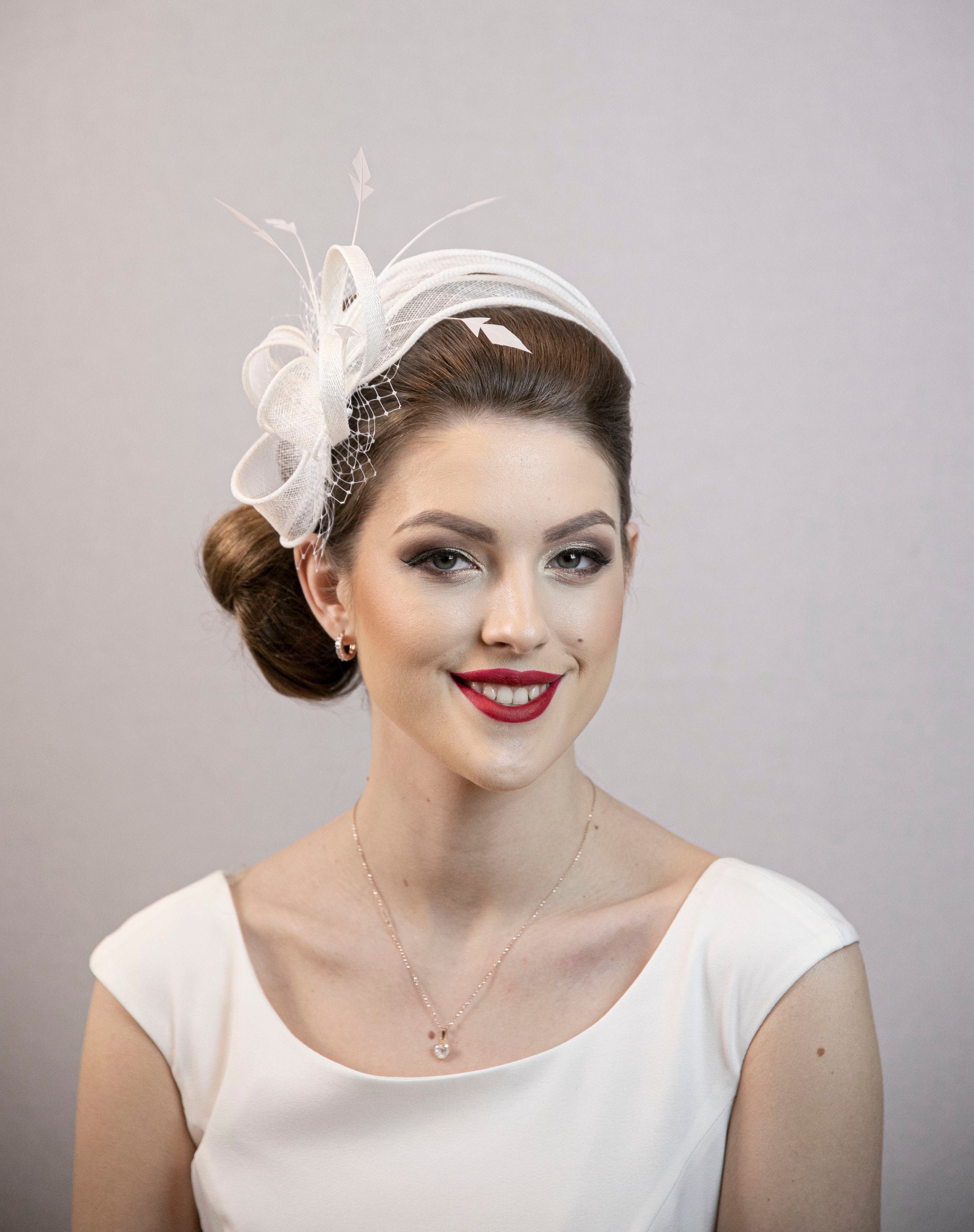 White Wedding Fascinator. White Fascinator. Made to Order