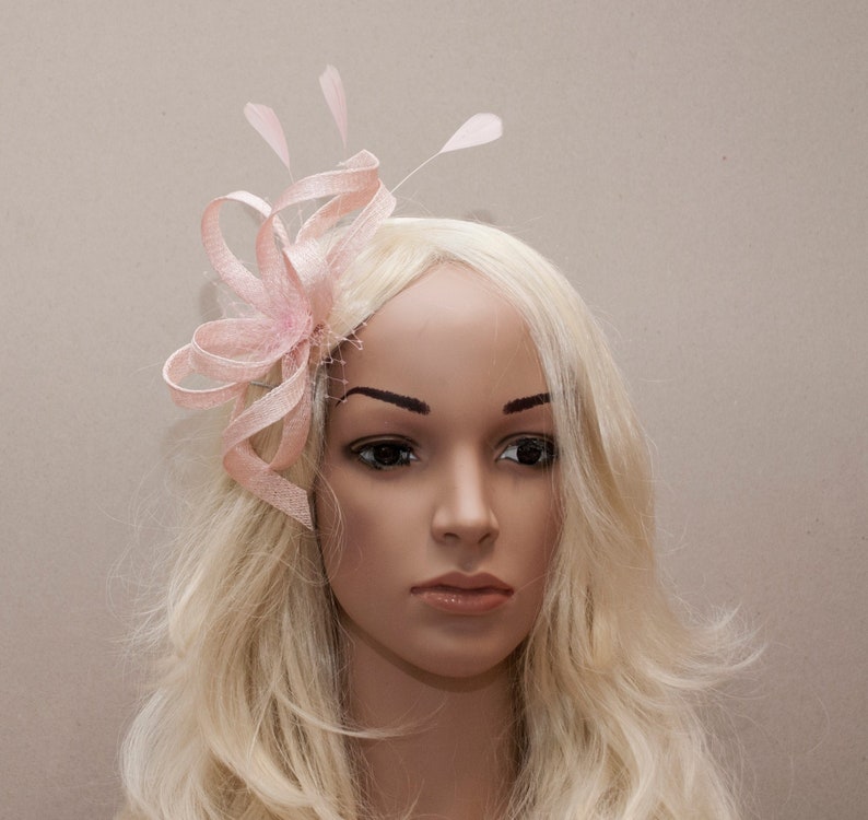 Very Light Pink Modern and Simple Fascinator for Your Special Etsy