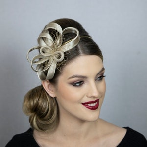 Golden wedding fascinator. New design from Less is More collection, 2024 image 10