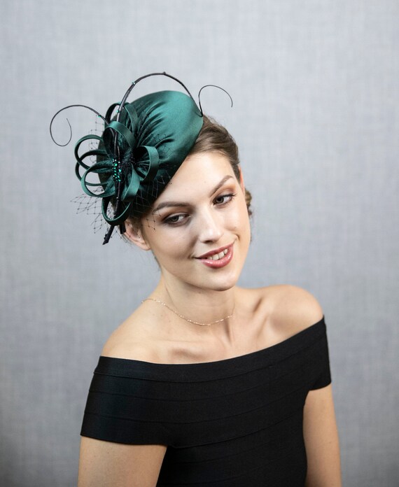 Emerald Green Luxorious Silk Pillbox 