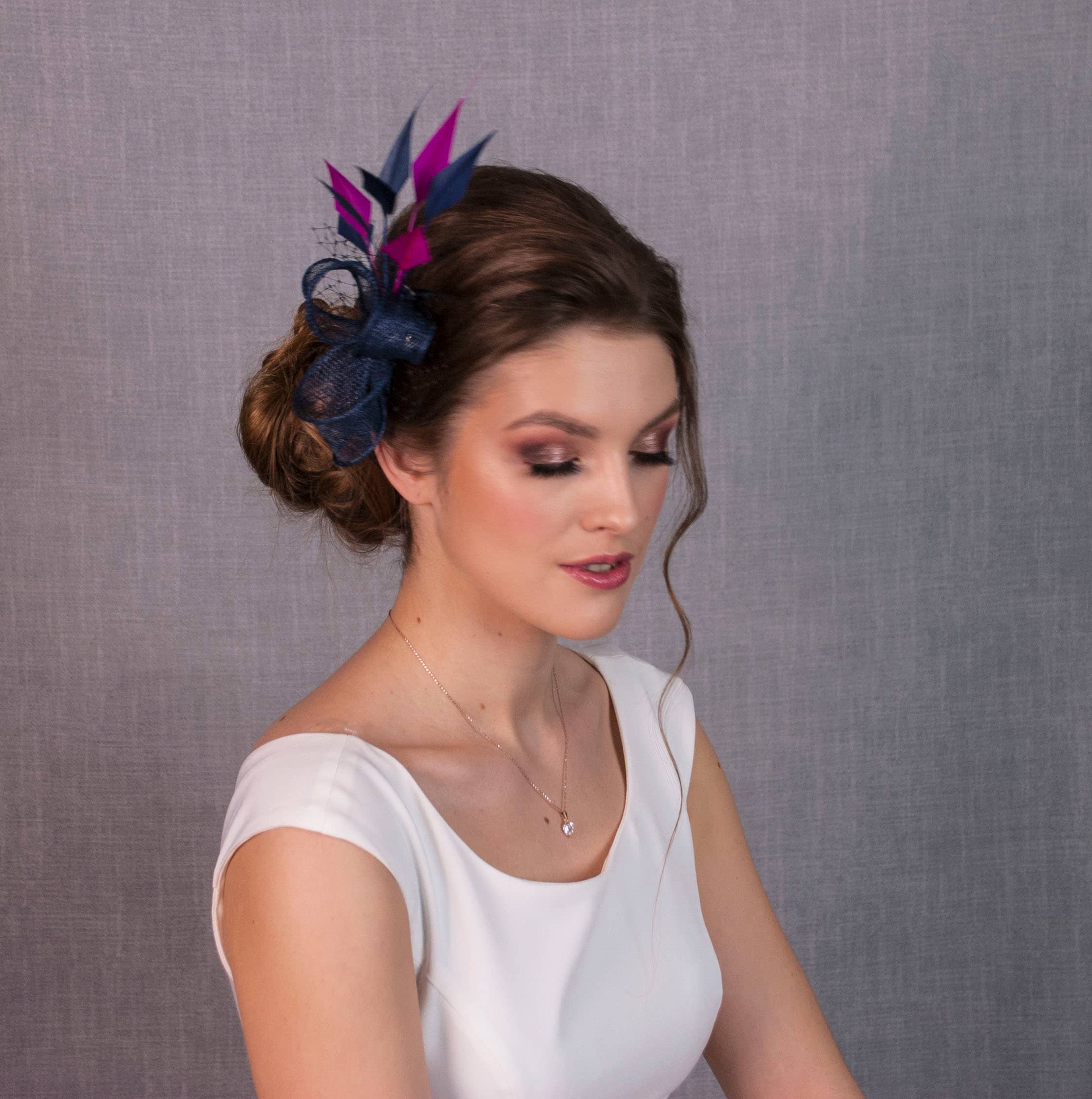 Navy Blue and Hot Pink Wedding 