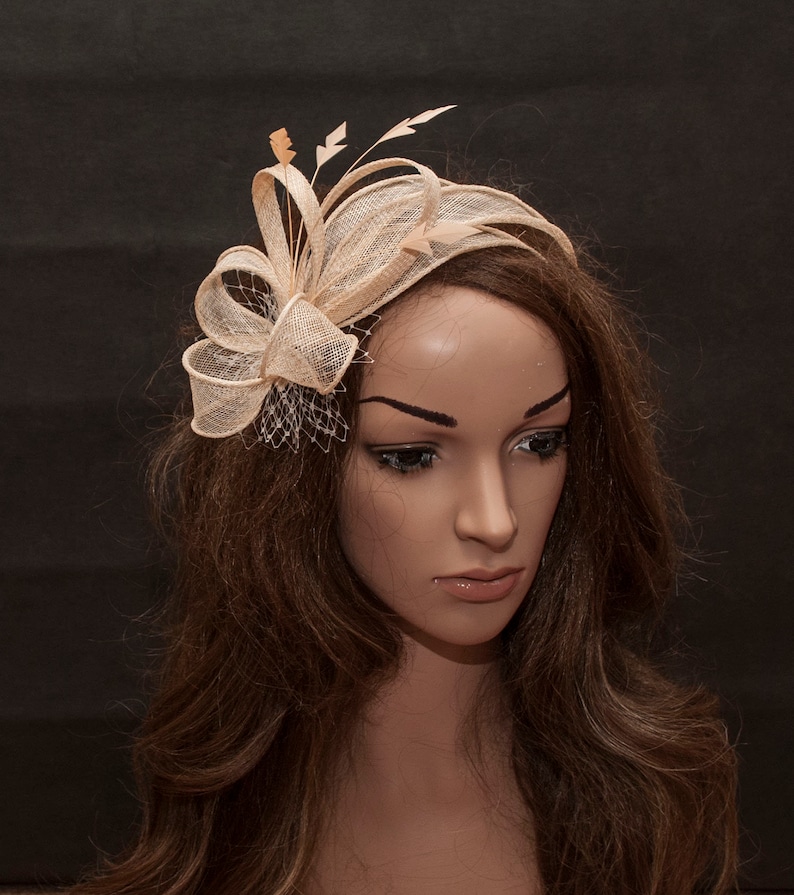 Champagne Beige Fascinator the for Weddings Bridesmaids and Etsy India