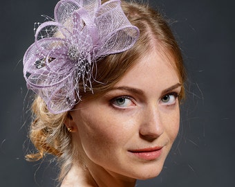 Lavendel lila Schleifen Fascinator, schöner helllila Fascinator für Ihre besonderen Anlässe