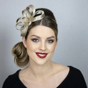 Golden wedding fascinator. New design from Less is More collection, 2024 image 8