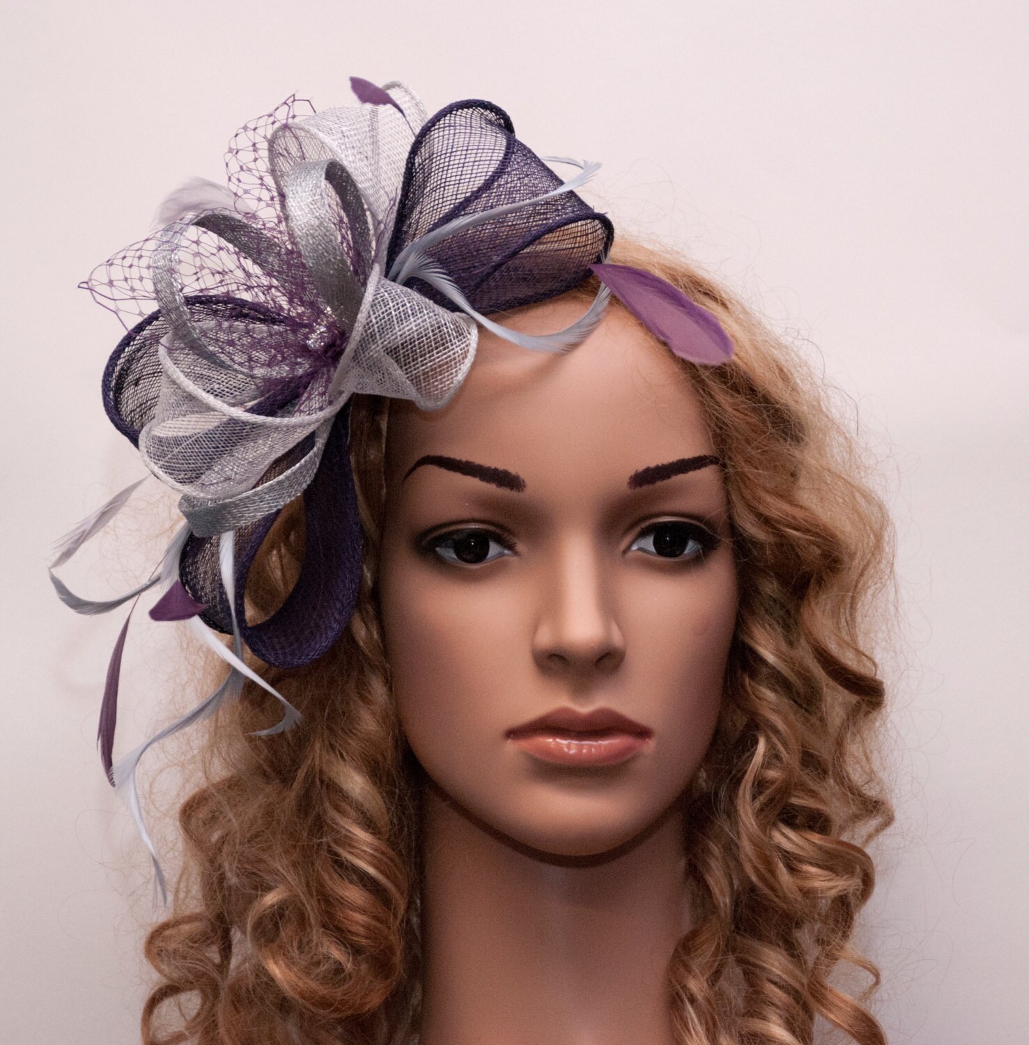 Dark Purple Light Grey and Silver 