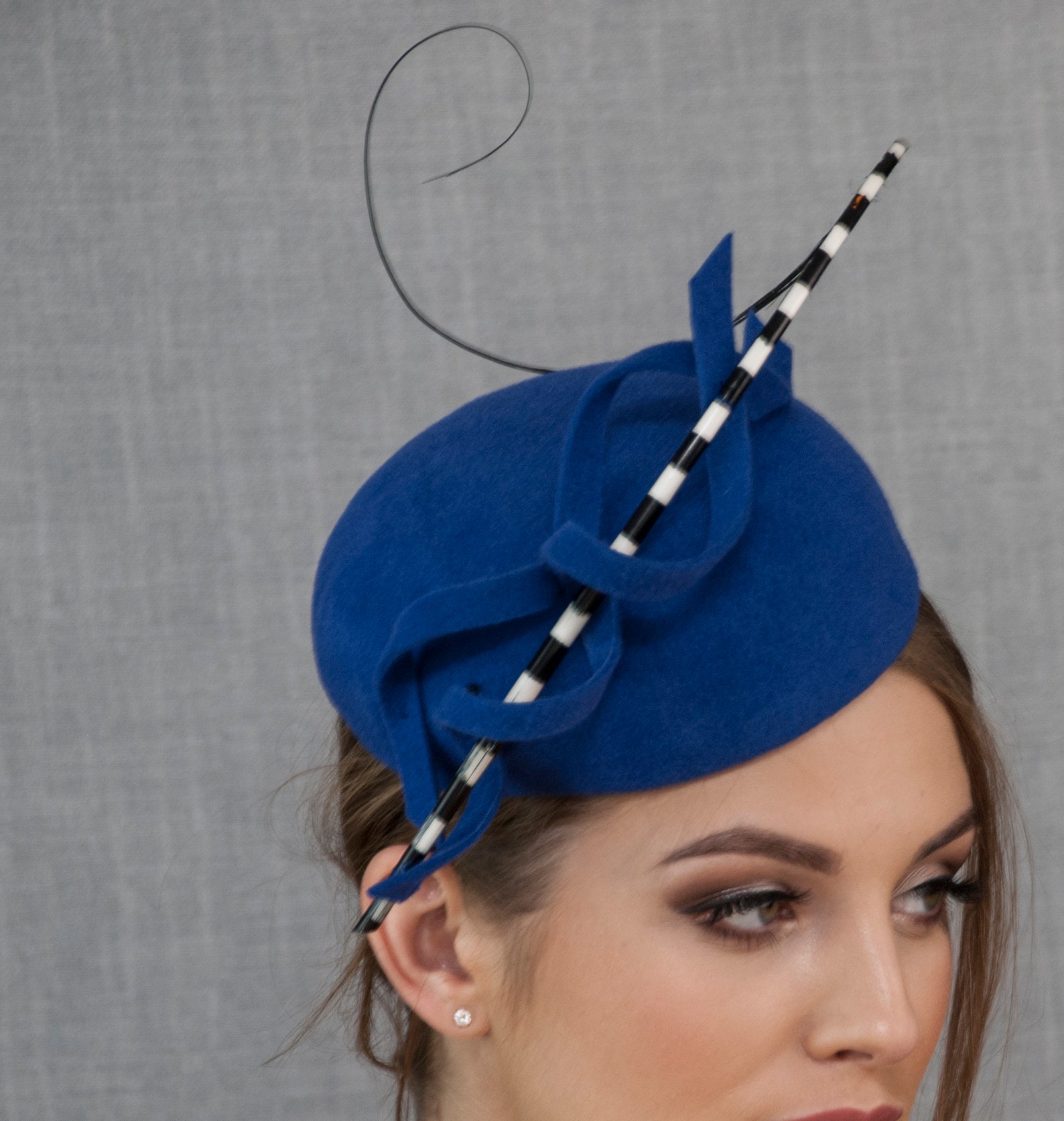 Royal Blue Pillbox Hat Blue Fascinator Hat. Last Hat on Sale Etsy