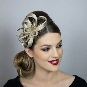 Golden wedding fascinator. New design from Less is More collection, 2024 image 2