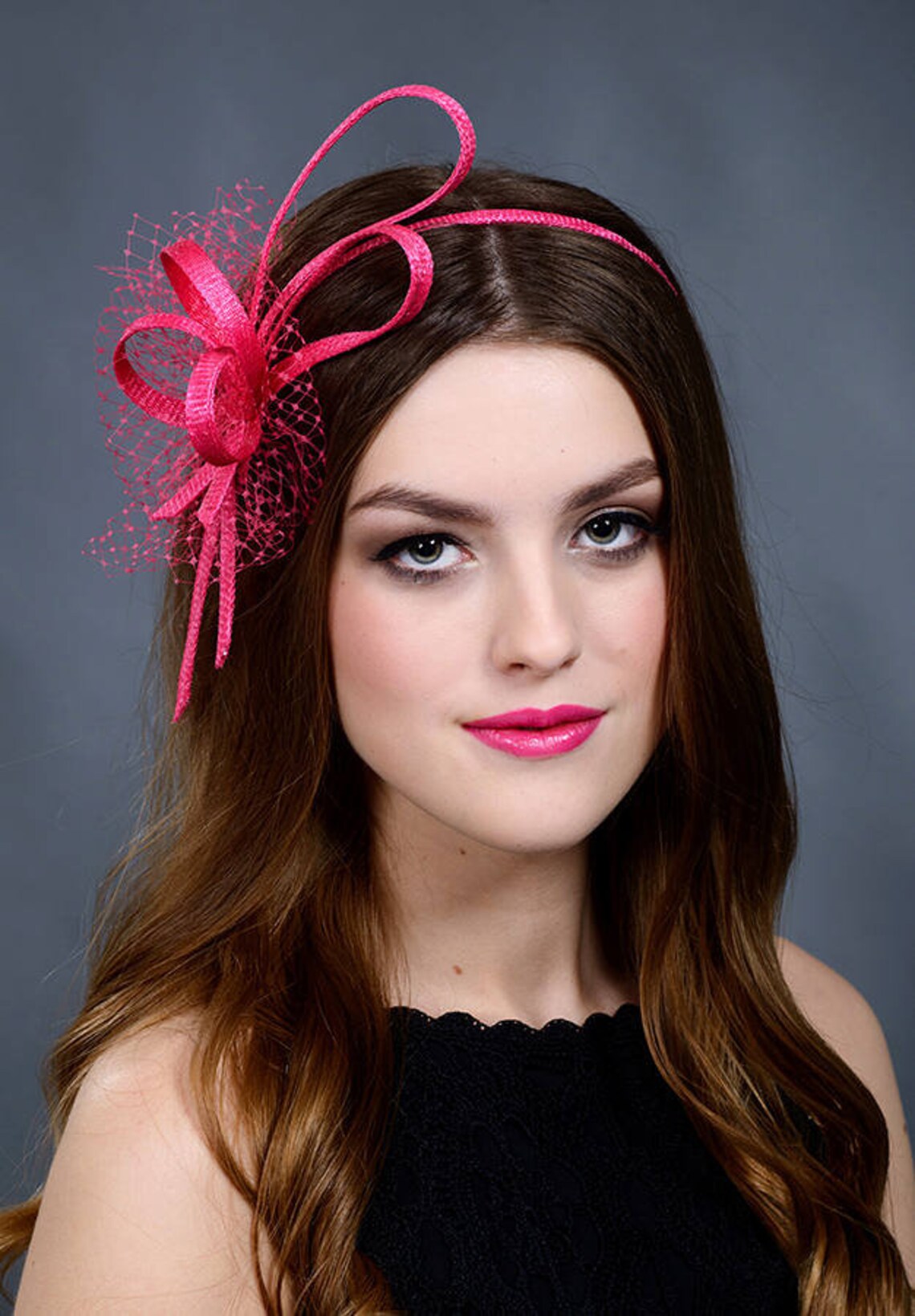 Pink Fascinator. Hot Pink Fascinator. Fascinator. Fuschia Pink Etsy