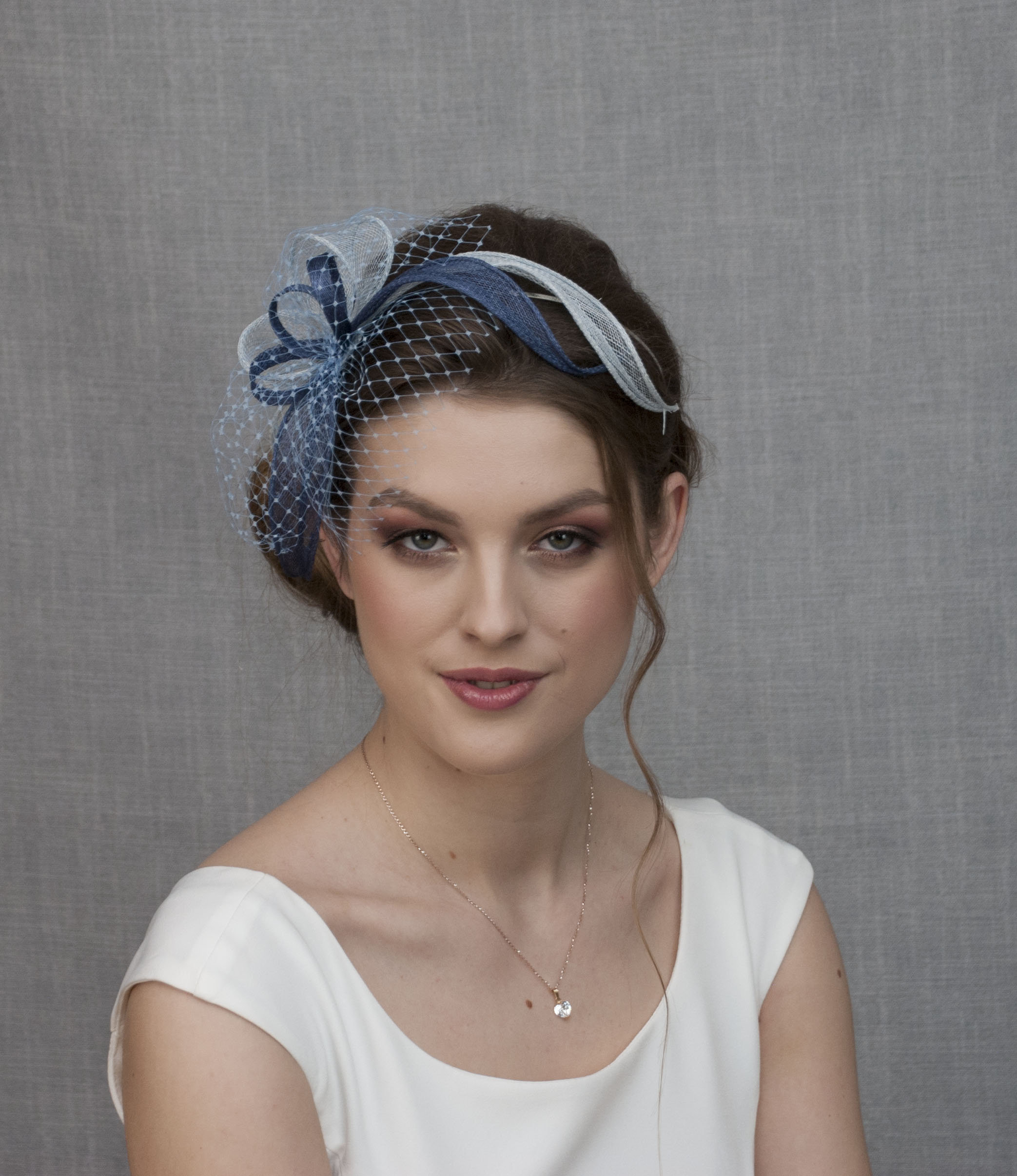 Blue Fascinator Hat. Navy Blue Wedding Fascinator. New Design Etsy UK