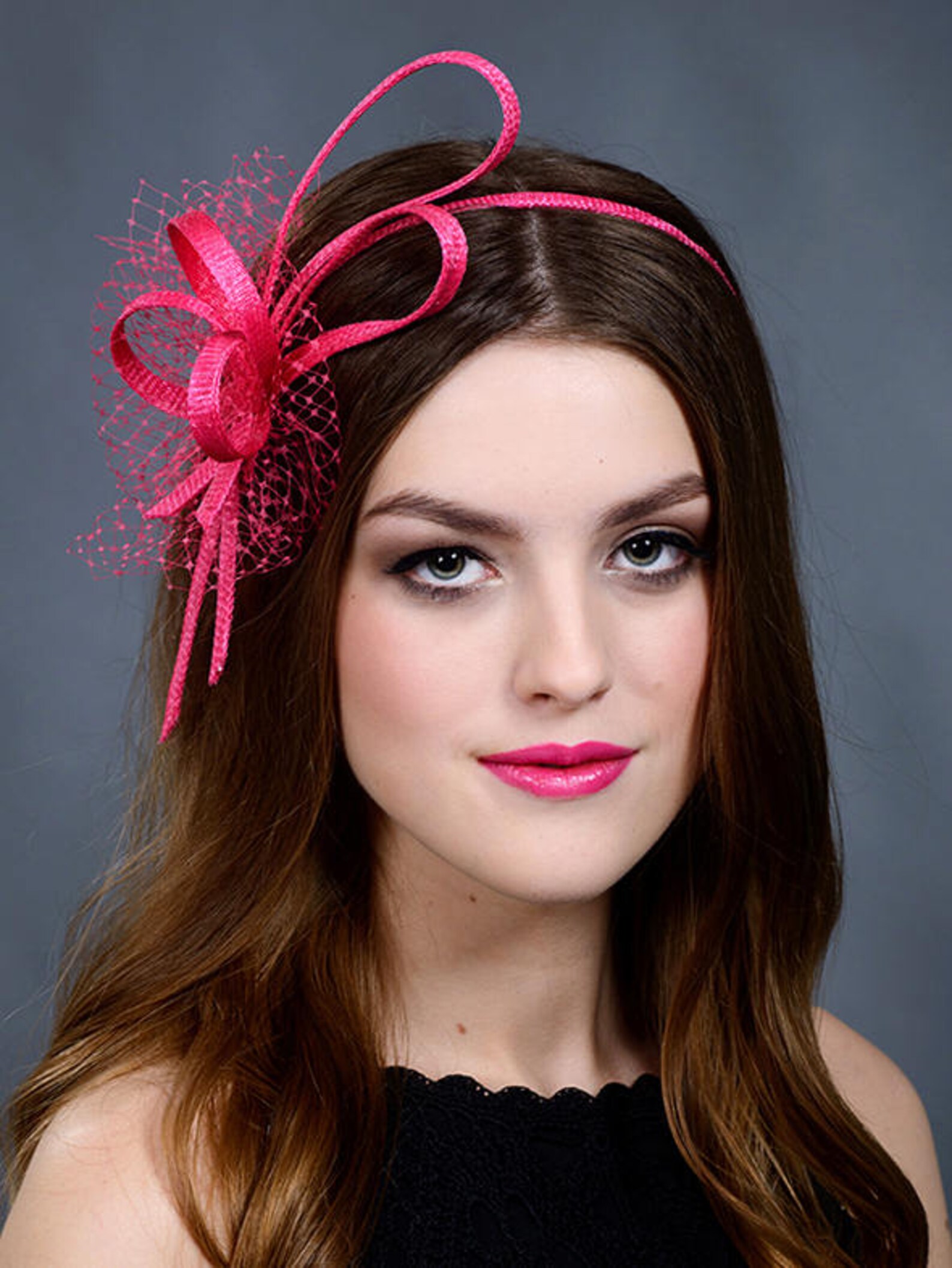 Pink Fascinator. Hot Pink Fascinator. Fascinator. Fuschia Pink Etsy