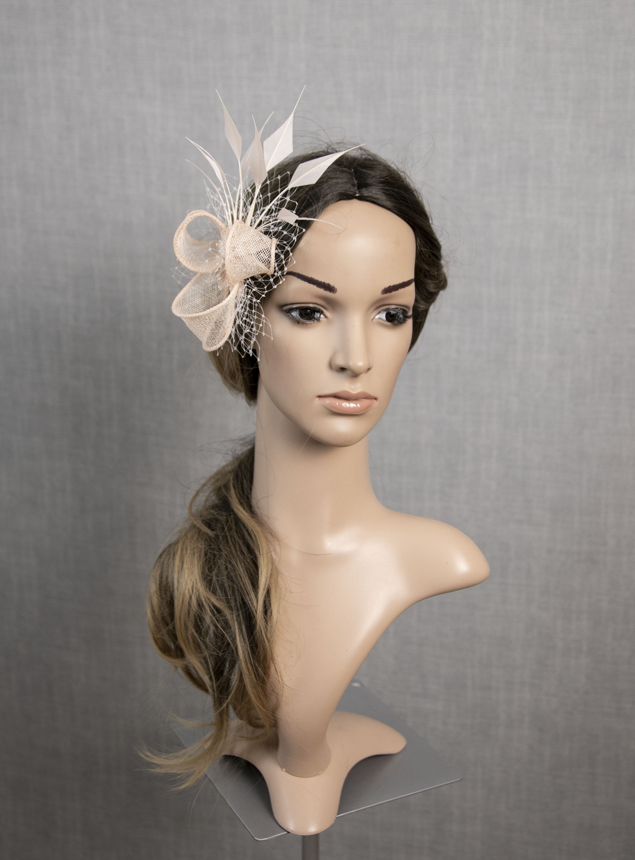 Blush pink fascinator. Pink wedding fascinator. Etsy