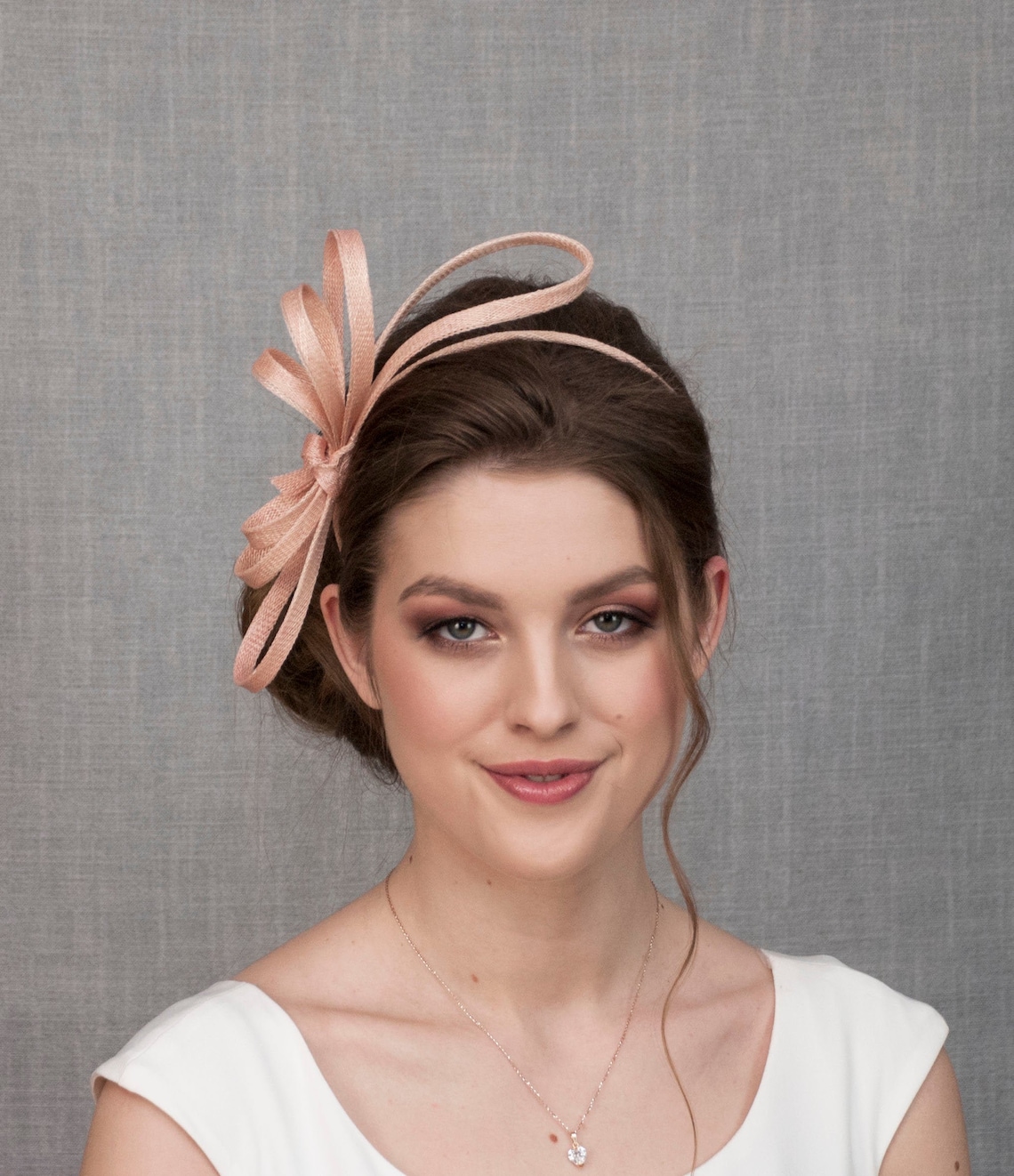 Pink wedding fascinator. Pink wedding headpiece. Etsy