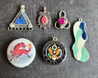 Kitchen Sink PENDANT LOT (6) Tribal, VINTAGE, Unique, Destash