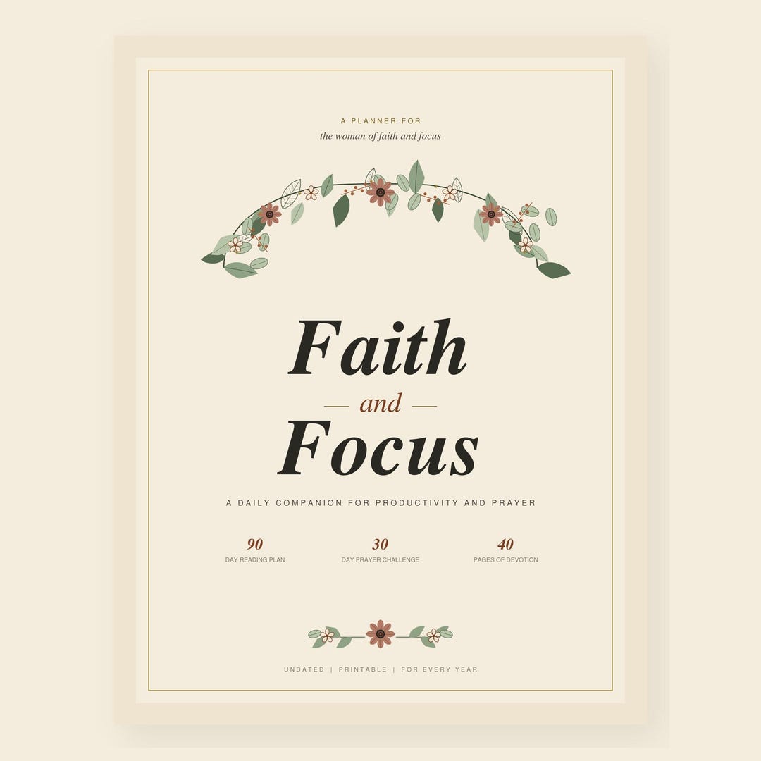 Christian Planner Printable | Faith and Productivity Planner for Women ...