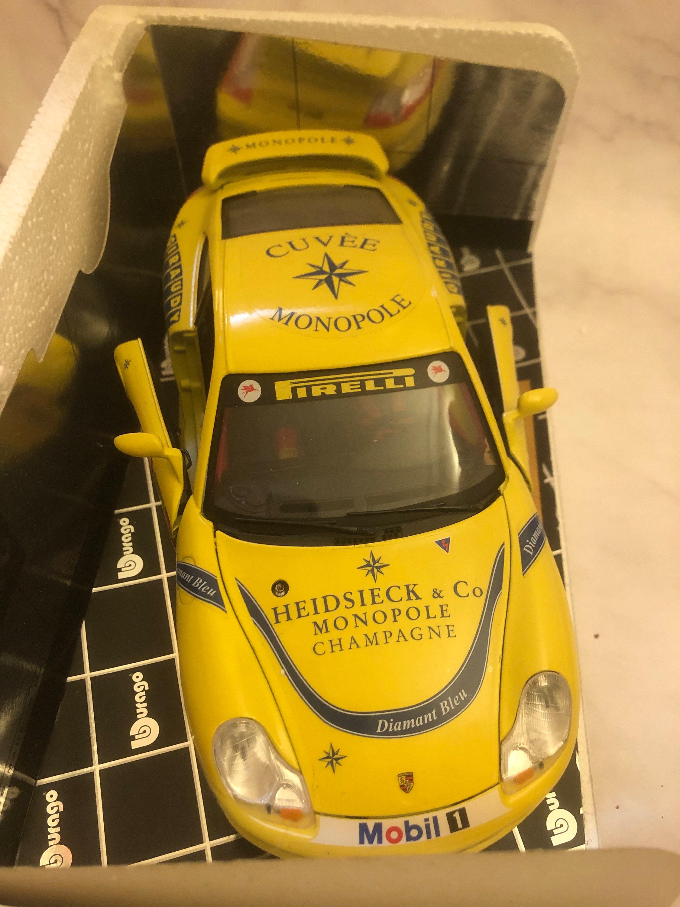 Yellow Porsche GT3 Cup Model Toy Car - 1:18 Bburago Gold