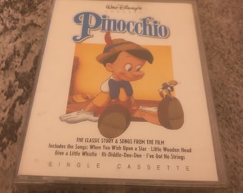 Disney Pinocchio Cassette Tape SEALED Pickwick Vintage Songs Story Rare 80s